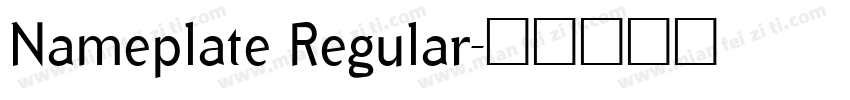 Nameplate Regular字体转换